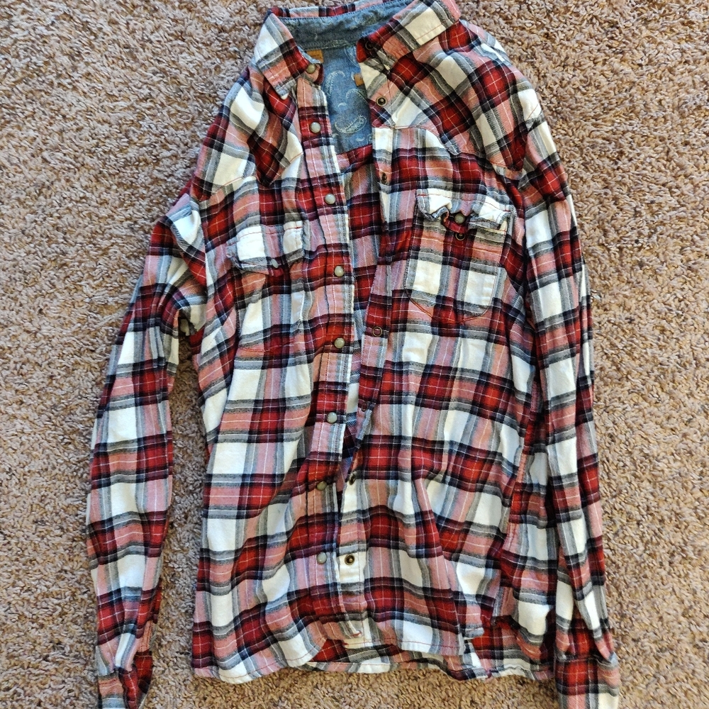 Cute woman's flannel